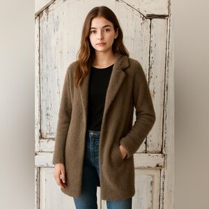 Soft Surroundings Women's Maven Topper-Fuzzy Cardigan Sweater Duster Medium